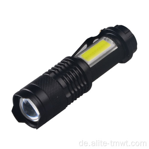 Wiederaufladbare Mini -Taschen -Torch Taschenlampe USB mit Clip